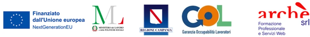 Finanziato dall’Unione europea – NextGenerationEU, Ministero del Lavoro e delle Politiche Sociali, Regione Campania, GOL – Garanzia Occupabilità Lavoratori, Archè Srl